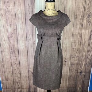 London Times Women’s Size 4 Brown Sheath Dress EUC
